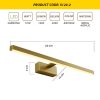 Modern fali lámpa fém házzal és akril kupakkal, 60 cm x 5 cm x 13 cm | 12W LED, 3000K, 1200Lm | Antik kivitel, tökéletes a Glam és skandináv dekorációhoz