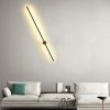 Modern fekete fali lámpa, 121 cm | Fém ház, 1 x 24W LED, 3000K, 2400 Lm | Elegáns skandináv dizájn kortárs terekhez
