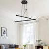 Modern fekete csillár, 66 cm átmérő, 120 cm magasság | Fém ház, Akril kupak, 3 x 13W LED, 3000K, 3900 Lm | Stílusos skandináv dizájn otthonra és irodára