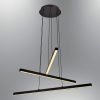 Modern fekete csillár, 66 cm átmérő, 120 cm magasság | Fém ház, Akril kupak, 3 x 13W LED, 3000K, 3900 Lm | Stílusos skandináv dizájn otthonra és irodára