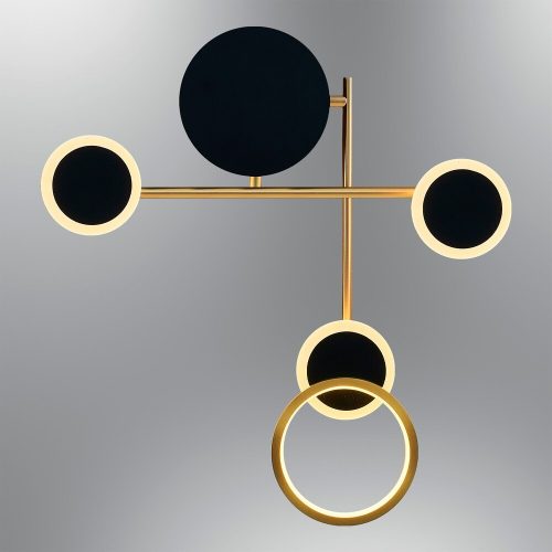 Modern fali lámpa fém házzal és akril kupakkal, 47 cm x 50 cm x 9 cm | 1 x 20W LED, 3000K, 2000Lm | Stílusos sárga dizájn Glam és skandináv dekorációhoz