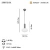 Antik lakkcsillár, fém test, állítható magasság 35-127 cm, Ø19 üvegkupak, E27 foglalat (max. 40W) | Elegáns világítás otthoni és irodai helyiségekbe