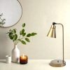 Elegáns arany asztali lámpa, fém ház, 45 cm magas, E14 aljzat Max. 40 W, beépített kábel kapcsoló, 18 cm lábátmérő | Stílusos világítás otthoni és irodai használatra