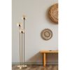 Elegáns borostyánsárga állólámpa, fém ház, 150 cm magas, 30 cm üvegkupak, E27 aljzat, max 40 W, kábelbe kapcsolható kapcsoló, IP20 | Modern dekorációhoz tökéletes