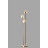 Elegáns borostyánsárga állólámpa, fém ház, 150 cm magas, 30 cm üvegkupak, E27 aljzat, max 40 W, kábelbe kapcsolható kapcsoló, IP20 | Modern dekorációhoz tökéletes