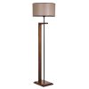 Skandináv állólámpa, dió kivitelben, 163 cm Magasság | Metal & Wooden Body, 45 cm Fabric Cap | Be/Ki kapcsoló, E27 aljzat, max 40W | Stílusos és funkcionális