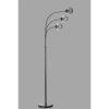 Stílusos állólámpa fém házzal és üvegkupakkal, 170 cm magas, 30 cm lábátmérő | E27 aljzat, max 40 W, fekete és füst színek | Modern dekorációhoz tökéletes