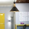 Elegáns fekete csillár, állítható magasság 30-130 cm, fém ház Ø25 cm, E27 aljzat max. 40 W, stílusos világítás modern terekhez, IP20 besorolás