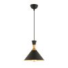 Elegáns fekete csillár, állítható magasság 30-130 cm, fém ház Ø25 cm, E27 aljzat max. 40 W, stílusos világítás modern terekhez, IP20 besorolás