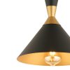 Elegáns fekete csillár, állítható magasság 30-130 cm, fém ház Ø25 cm, E27 aljzat max. 40 W, stílusos világítás modern terekhez, IP20 besorolás
