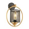 Stílusos fekete fali lámpa, fém ház, Ø25 cm ernyő, állítható magasságú, E27 foglalat (max. 40W) | Modern design otthoni és irodai használatra, IP20 besorolású