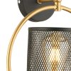 Stílusos fekete fali lámpa, fém ház, Ø25 cm ernyő, állítható magasságú, E27 foglalat (max. 40W) | Modern design otthoni és irodai használatra, IP20 besorolású