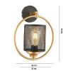 Stílusos fekete fali lámpa, fém ház, Ø25 cm ernyő, állítható magasságú, E27 foglalat (max. 40W) | Modern design otthoni és irodai használatra, IP20 besorolású