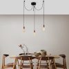 Modern réz csillár, 96 x 96 cm, állítható magasságú, 3 x E27 Max 40W | Stílusos fém test, IP20 | Tökéletes kortárs lakóterek számára