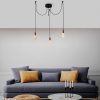 Modern réz csillár, 96 x 96 cm, állítható magasságú, 3 x E27 Max 40W | Stílusos fém test, IP20 | Tökéletes kortárs lakóterek számára