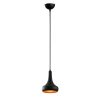 Modern ipari csillár, fekete fém, 16 cm átmérő, 117 cm magasság | E27 aljzat, 40W Max | Stílusos világítás skandináv lakberendezéshez