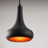 Modern ipari csillár, fekete fém, 16 cm átmérő, 117 cm magasság | E27 aljzat, 40W Max | Stílusos világítás skandináv lakberendezéshez