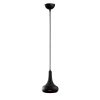 Modern ipari csillár, fekete fém, 16 cm átmérő, 117 cm magasság | E27 aljzat, 40W Max | Stílusos világítás skandináv lakberendezéshez