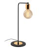 Elegáns fém asztali lámpa, fekete és arany, 52 cm magasság, 17 cm átmérő | E27 aljzat, max 40W | Stílusos Glam design modern lakberendezéshez