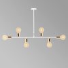 Modern fehér csillár, 94 cm átmérő, 61 cm magasság | Fém ház, E27 aljzat, max 40W | Elegáns világítás otthoni és irodai dekorációhoz