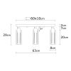 Ipari csillár, fekete fém test, 63 cm átmérő x 29 cm magasság | 3 x E27 Max 40W | Elegáns világítás modern terekhez, IP20 besorolás