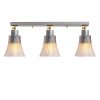 Elegáns skandináv csillár, fém test és fa talp, 62 cm átmérő, 22 cm magasság | 3 x E27 foglalat, ezüst kivitel | Stílusos világítás modern terekbe
