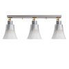 Elegáns skandináv csillár, fém test és fa talp, 62 cm átmérő, 22 cm magasság | 3 x E27 foglalat, ezüst kivitel | Stílusos világítás modern terekbe