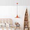 Stílusos narancssárga csillár, fém test, állítható magasság 30-117 cm, Ø30 cm árnyékoló, E27 aljzat, tökéletes modern lakóterekbe, elegáns kivitel