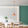 Stílusos narancssárga csillár, fém test, állítható magasság 30-117 cm, Ø30 cm árnyékoló, E27 aljzat, tökéletes modern lakóterekbe, elegáns kivitel