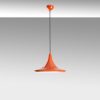 Stílusos narancssárga csillár, fém test, állítható magasság 30-117 cm, Ø30 cm árnyékoló, E27 aljzat, tökéletes modern lakóterekbe, elegáns kivitel