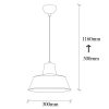 Modern ipari csillár, fekete és arany, 30 cm átmérő, 116 cm magasság | Állítható, E27 aljzat, IP20 | Ideális skandináv lakberendezéshez