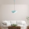 Türkiz fém csillár, állítható magasságú 25-112 cm, Ø10 alaplap, 90 cm kábel, E27 aljzat (max. 40W) | Stílusos világítás modern terekbe