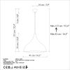 Türkiz fém csillár, Ø41 cm, állítható magasság 42-133 cm, E27 aljzat, stílusos kialakítás modern terekbe, tökéletes otthoni és irodai dekorációhoz