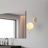 Elegáns arany fali lámpa, fém ház, 15 x 25 x 44 cm | E27 aljzat, max 40 W, nem állítható magasság | Stílusos világítás modern belső terekbe