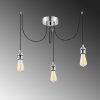 Elegáns króm csillár, állítható magasság 102 cm, 96 x 6 cm | Fém ház, 3 x E27 Max 40W | Stílusos ezüst design modern terekhez