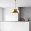 Elegáns arany csillár, fém test, állítható magasság 46-126 cm, Ø60 cm árnyékoló, 1 x E27 Max 40 W, stílusos világítás modern terekbe, IP20 besorolás