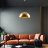 Elegáns arany csillár, fém test, állítható magasság 46-126 cm, Ø60 cm árnyékoló, 1 x E27 Max 40 W, stílusos világítás modern terekbe, IP20 besorolás