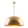 Elegáns arany csillár, fém test, állítható magasság 46-126 cm, Ø60 cm árnyékoló, 1 x E27 Max 40 W, stílusos világítás modern terekbe, IP20 besorolás