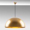Elegáns arany csillár, fém test, állítható magasság 46-126 cm, Ø60 cm árnyékoló, 1 x E27 Max 40 W, stílusos világítás modern terekbe, IP20 besorolás
