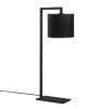Modern ipari asztali lámpa, fekete fém ház, 65 cm magas, szövet sapka, E27 aljzat, 40 W Max, 200 cm kábel, stílusos otthoni és irodai dekorációhoz
