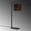 Modern ipari asztali lámpa, fekete fém ház, 65 cm magas, szövet sapka, E27 aljzat, 40 W Max, 200 cm kábel, stílusos otthoni és irodai dekorációhoz