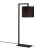 Modern ipari asztali lámpa, fekete fém ház, 65 cm magas, szövet sapka, E27 aljzat, 40 W Max, 200 cm kábel, stílusos otthoni és irodai dekorációhoz