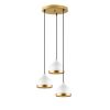 Elegáns fehér csillár, állítható magasságú 25-111 cm, fém test, Ø17 cm sapka, 3 x E27 Max 40 W, tökéletes modern lakóterekbe, IP20 besorolás.