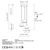 Elegáns fehér csillár, állítható magasságú 25-111 cm, fém test, Ø17 cm sapka, 3 x E27 Max 40 W, tökéletes modern lakóterekbe, IP20 besorolás.