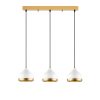 Elegáns fehér csillár, fém test, állítható magasság 25-111 cm | Ø17 cm Kupak, 3 x E27 aljzat, 220-240 V | Tökéletes modern lakóterekbe és étkezőkbe