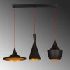 Elegáns modern csillár, fekete-arany, 80 cm átmérőjű, állítható magasságú, 3 x E27 Max 40W, tökéletes Glam és skandináv dekorációhoz | Beállítási utasításokat tartalmaz