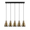 Elegáns modern csillár, antik kivitel, 84 x 14 cm | Állítható magasság 117 cm, 5 x E27 Max 40W | Tökéletes Glam és skandináv dekorációhoz