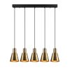 Elegáns modern csillár, antik kivitel, 84 x 14 cm | Állítható magasság 117 cm, 5 x E27 Max 40W | Tökéletes Glam és skandináv dekorációhoz