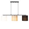 Skandináv csillár, állítható magasságú 120 cm, vastest, fekete és krémszínű, 110 x 20 cm | 3 x E27 Max 40W | Elegáns világítás modern terekbe
