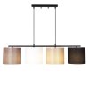 Skandináv csillár, fém test, állítható magasság 120 cm, 110 x 25 cm, 4 x E27 Max 40W, fekete, fehér, krém és barna | Elegáns világítás modern terekbe